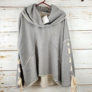 POL Hooded Sweatshirt with Lacing Detail